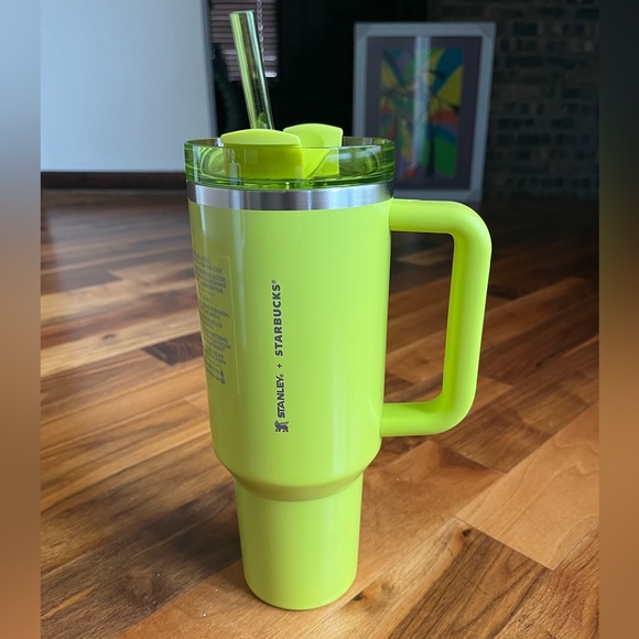 Stanley Other - 2024 Starbucks Stanley Tumbler Green/Yellow Pearl 40 oz.🌸